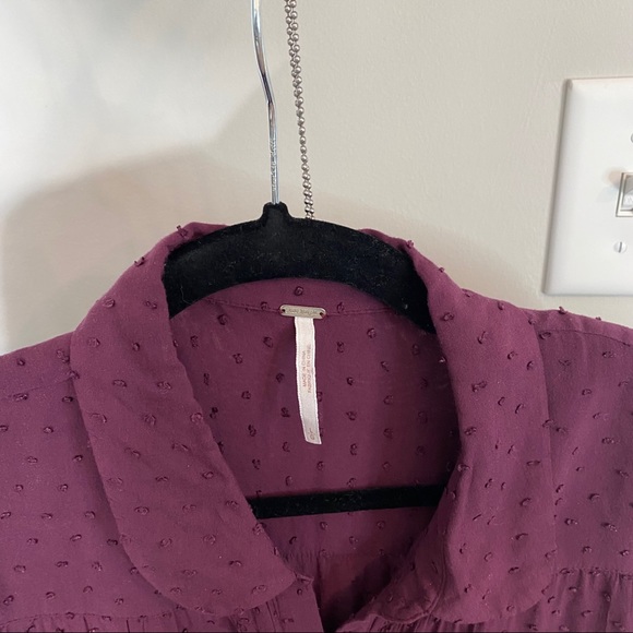 Free People Clip Dot Dobby Blouse - Picture 4 of 8